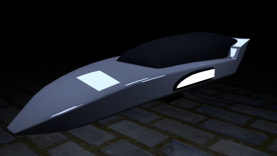 SciFi Vehicles Low-poly 3D model_16