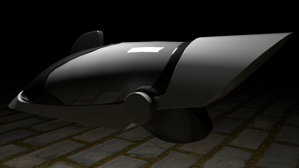 SciFi Vehicles Low-poly 3D model_5