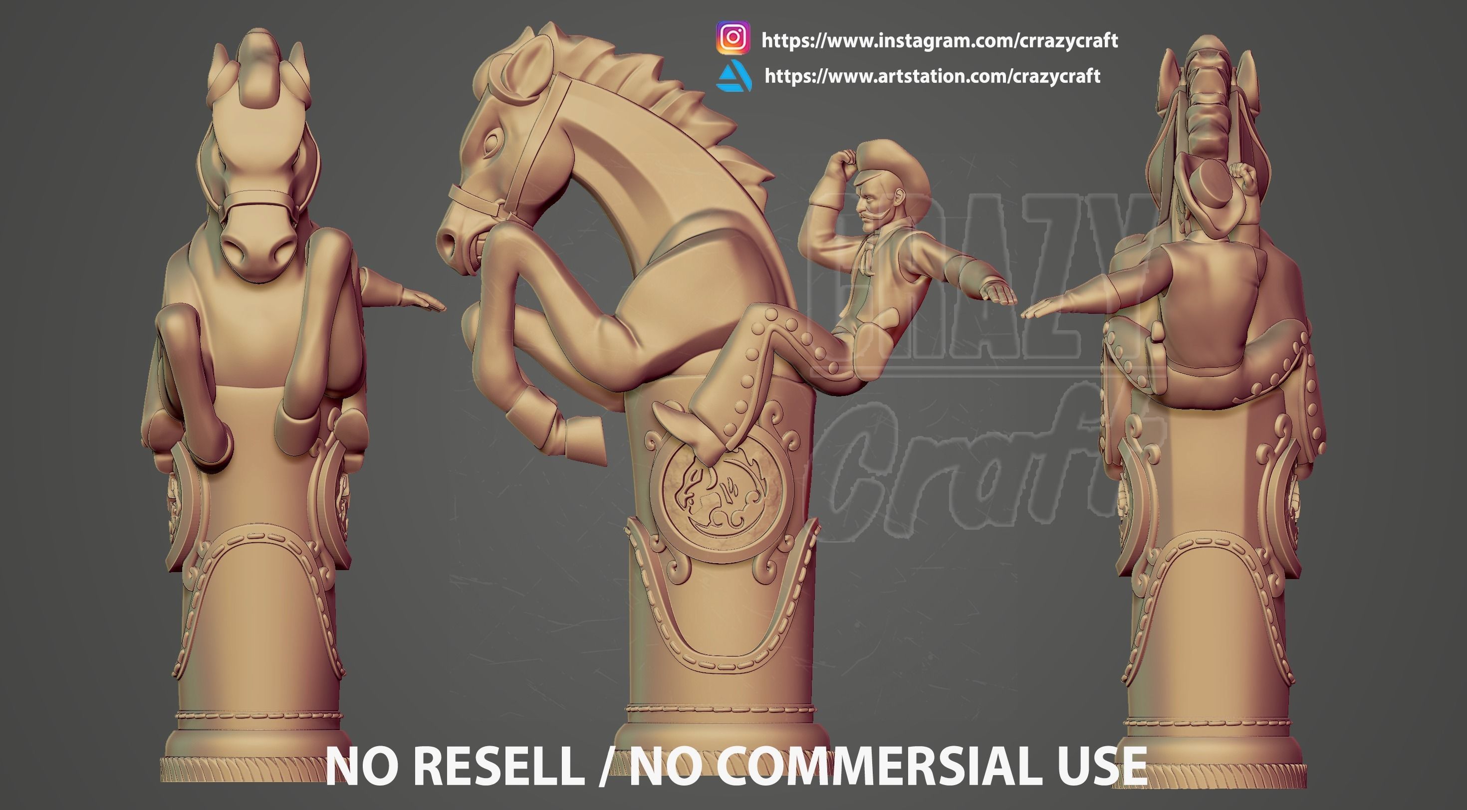 Bucking Bronco 3D print model_1