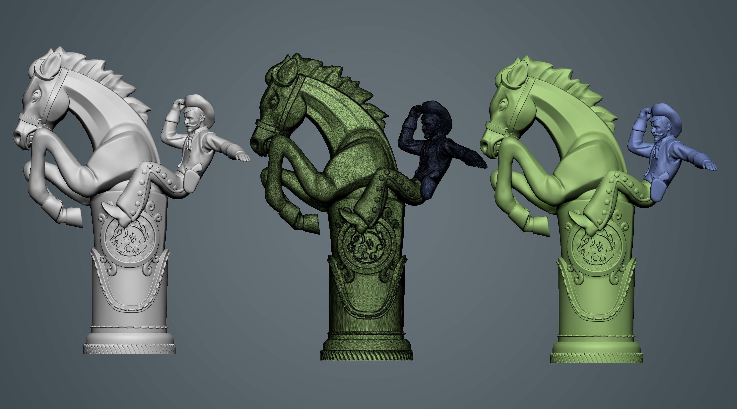 Bucking Bronco 3D print model_15