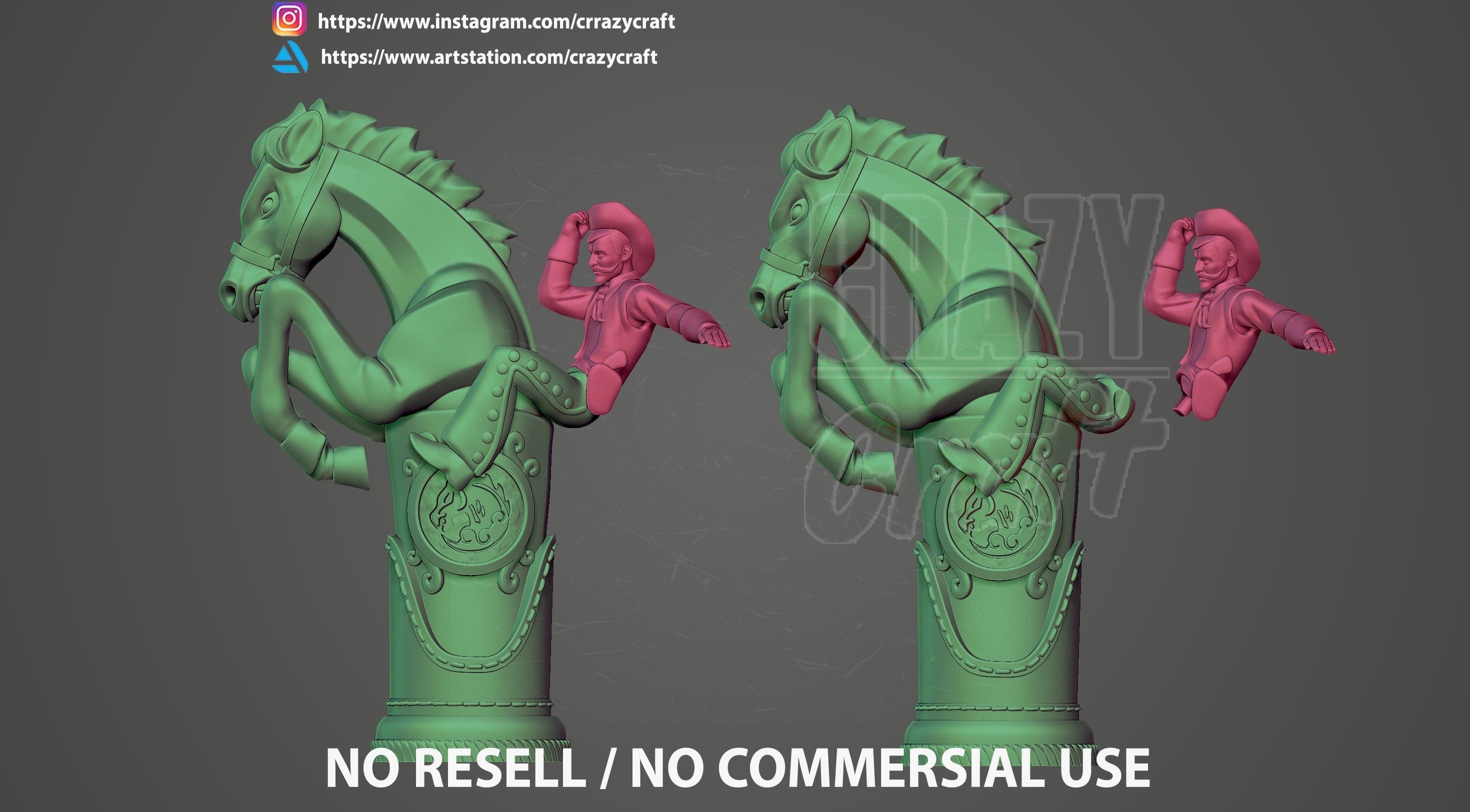 Bucking Bronco 3D print model_2