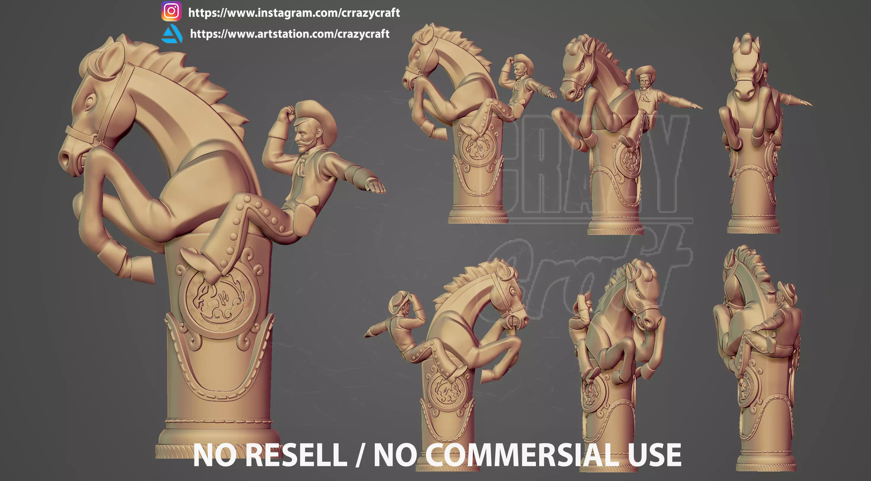 Bucking Bronco 3D print model_0