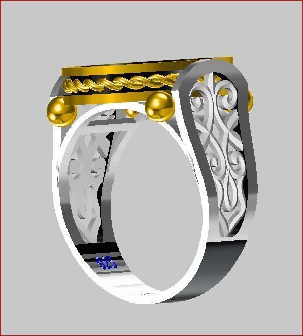 Men - Ring 3D print model_4