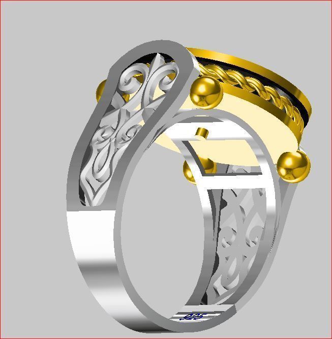 Men - Ring 3D print model_3