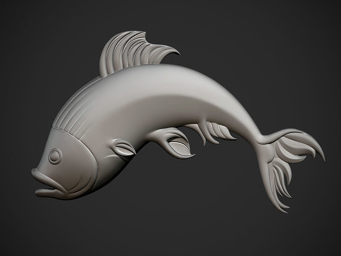 Fish Pendant or Relief 3D print model