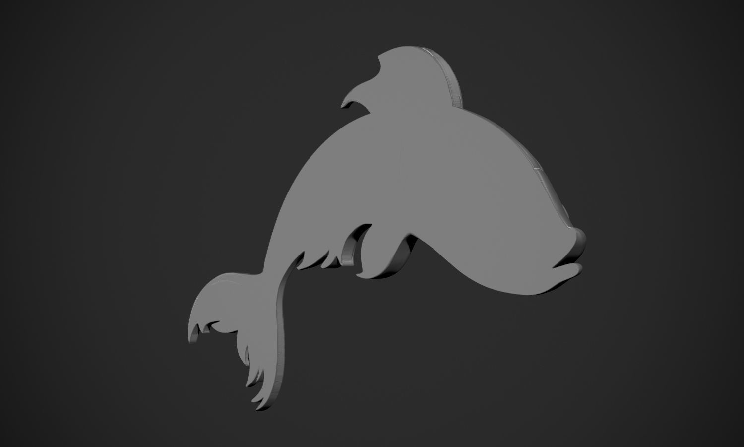 Fish Pendant or Relief 3D print model_13