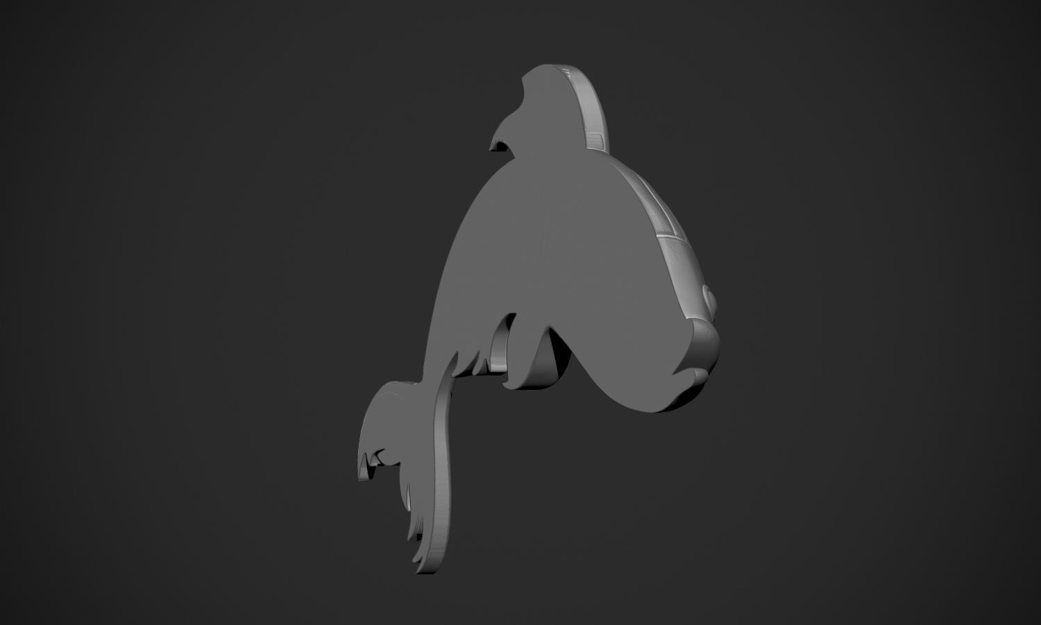 Fish Pendant or Relief 3D print model_12