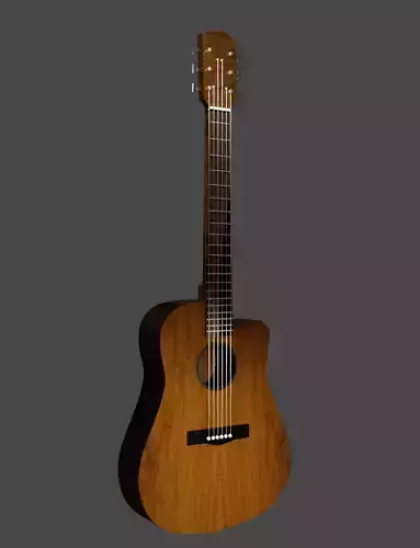 Acoustic Guitar -Blender  3D model