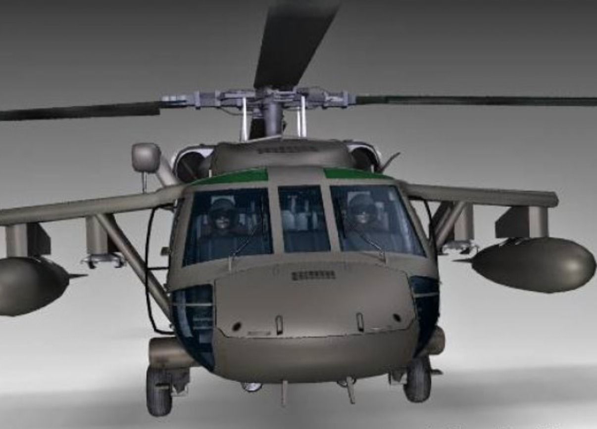 UH-60 Blackhawk Helicopter 3D model_1