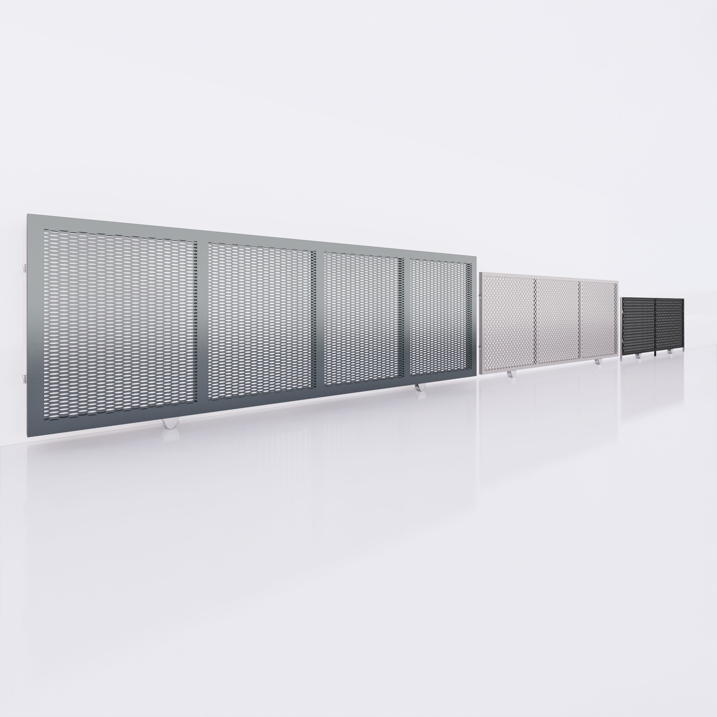 Sliding gate or door - Full parametric Revit Family 3D model_1
