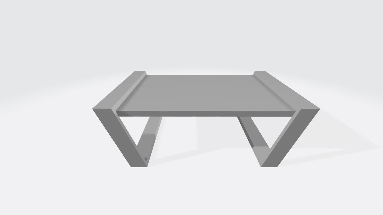 Club table 2 - Trapez Free low-poly 3D model_2