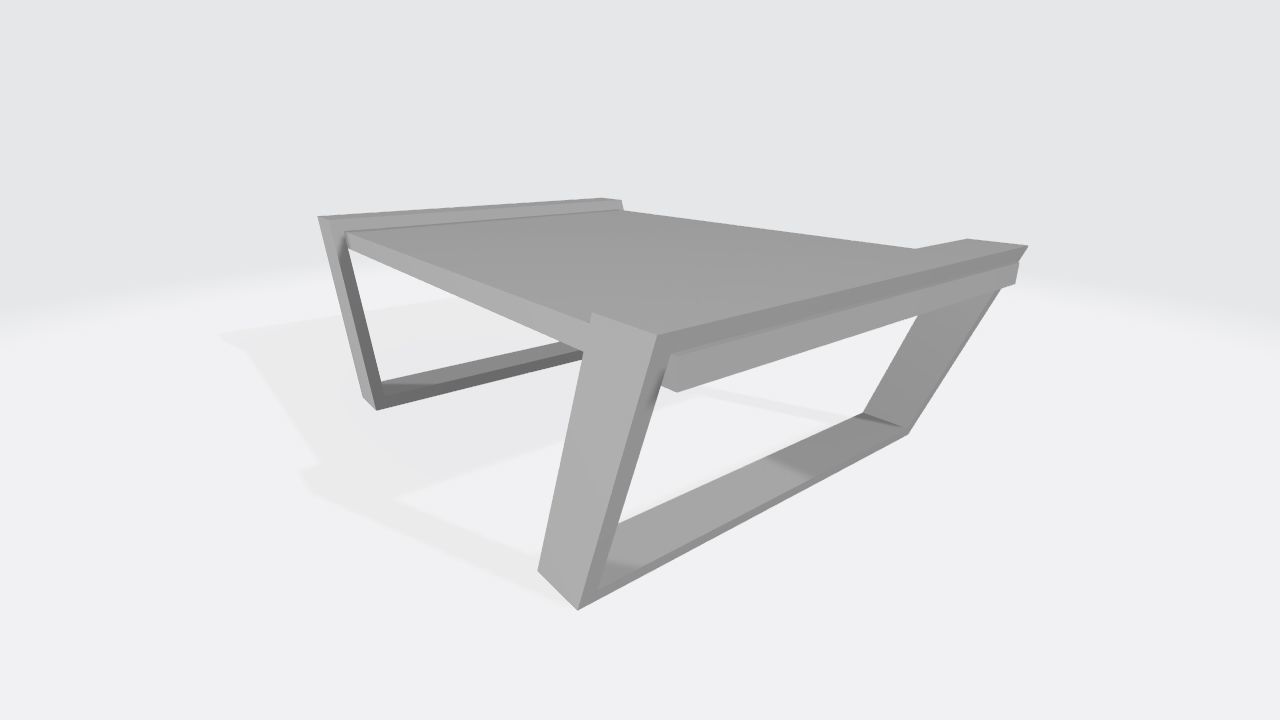 Club table 2 - Trapez Free low-poly 3D model_7