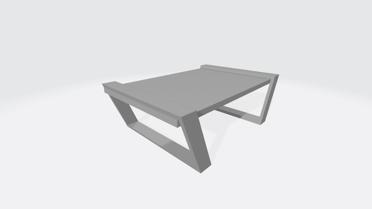 Club table 2 - Trapez Free low-poly 3D model_1