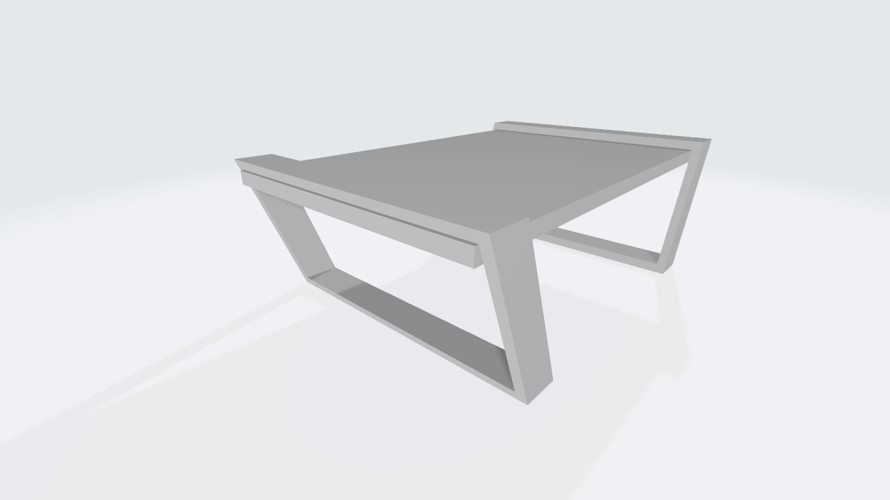 Club table 2 - Trapez Free low-poly 3D model_5