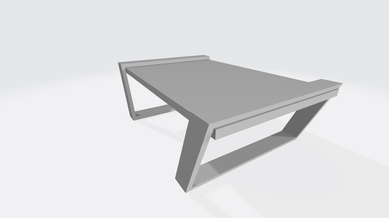 Club table 2 - Trapez Free low-poly 3D model_3