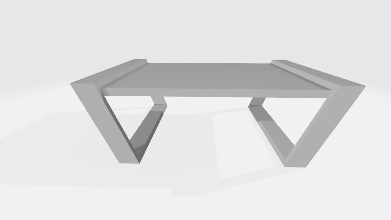 Club table 2 - Trapez Free low-poly 3D model_6