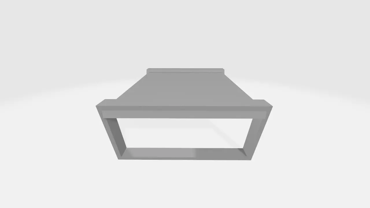 Club table 2 - Trapez Free low-poly 3D model_0