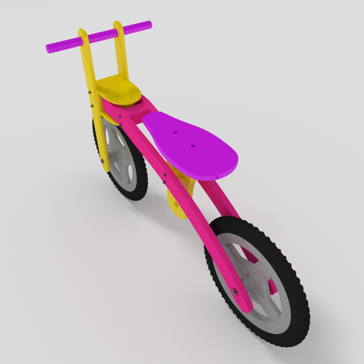 Kids Bicycle Free low-poly 3D model_2