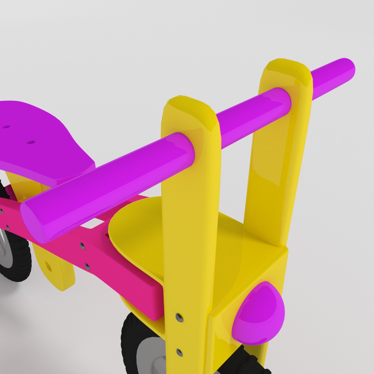 Kids Bicycle Free low-poly 3D model_5