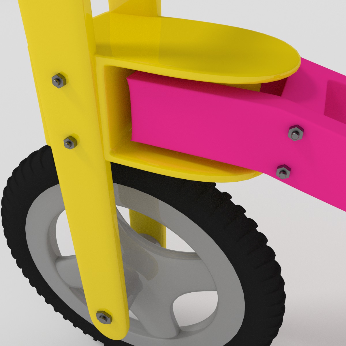 Kids Bicycle Free low-poly 3D model_7