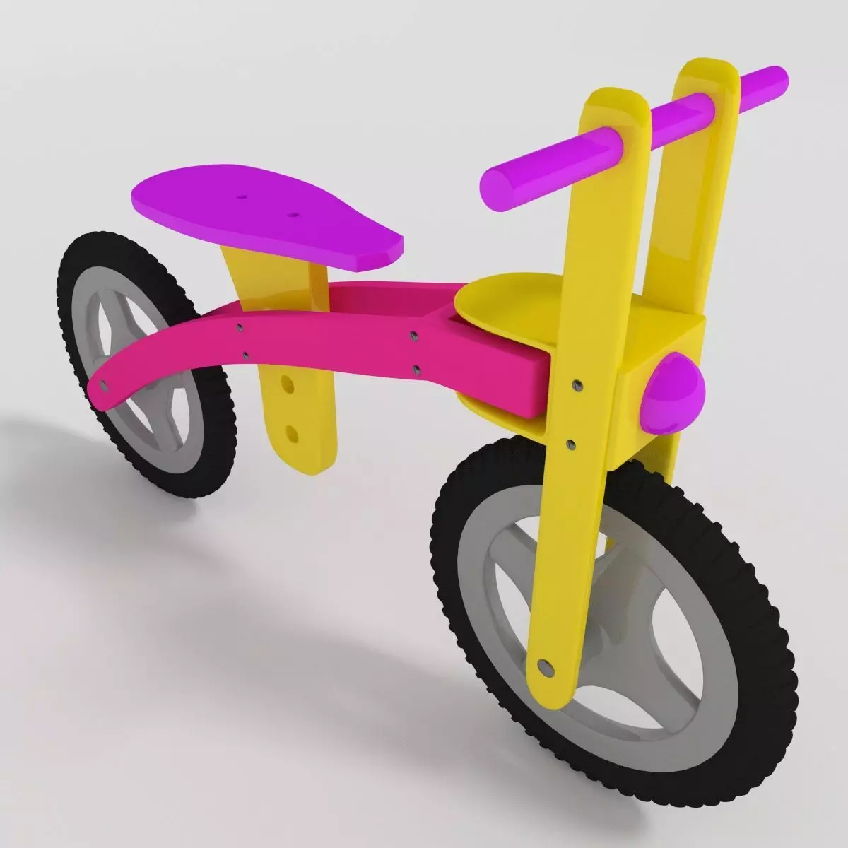 Kids Bicycle Free low-poly 3D model_0