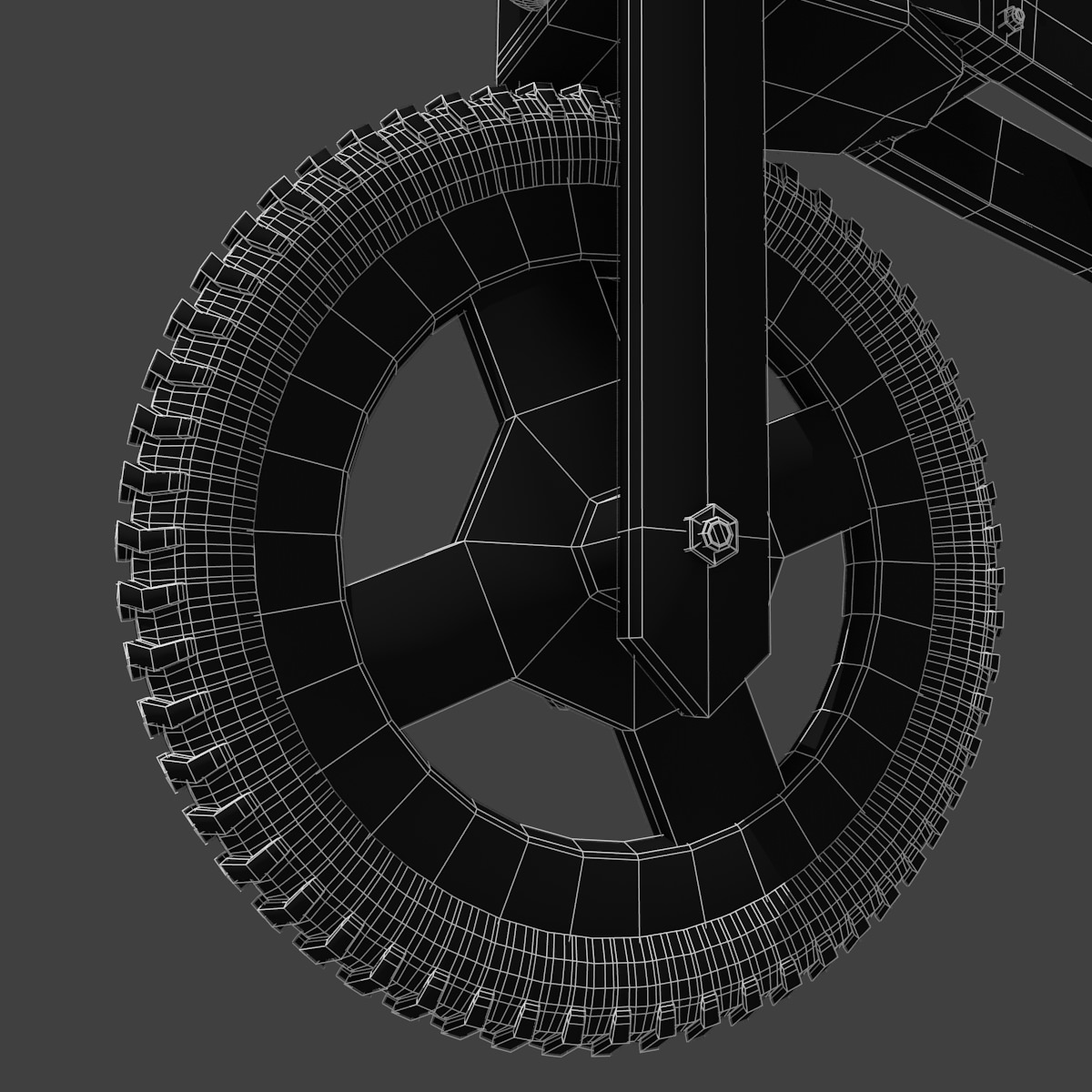 Kids Bicycle Free low-poly 3D model_11