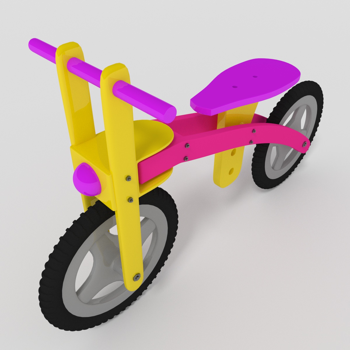 Kids Bicycle Free low-poly 3D model_1