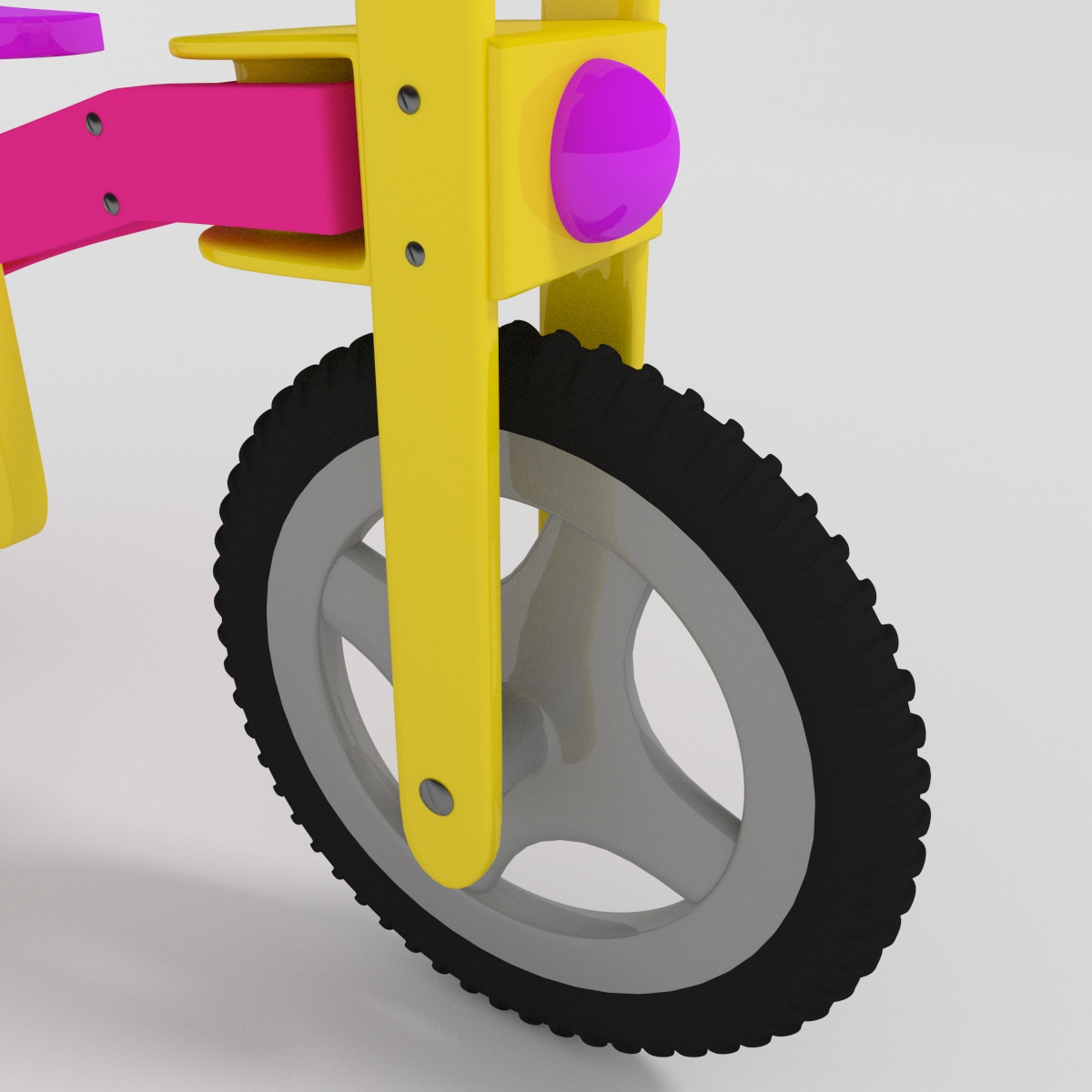 Kids Bicycle Free low-poly 3D model_4