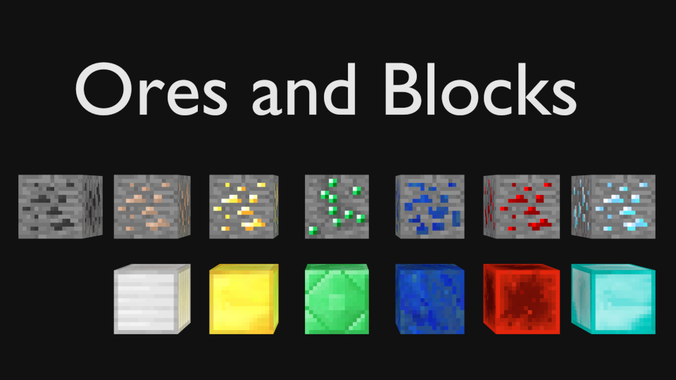 Blender Minecraft 1 5 2 Blocks and Ores Cy free 3D 