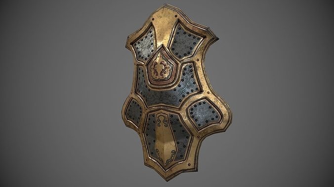 Low poly fantasy magical shield Low-poly 3D model