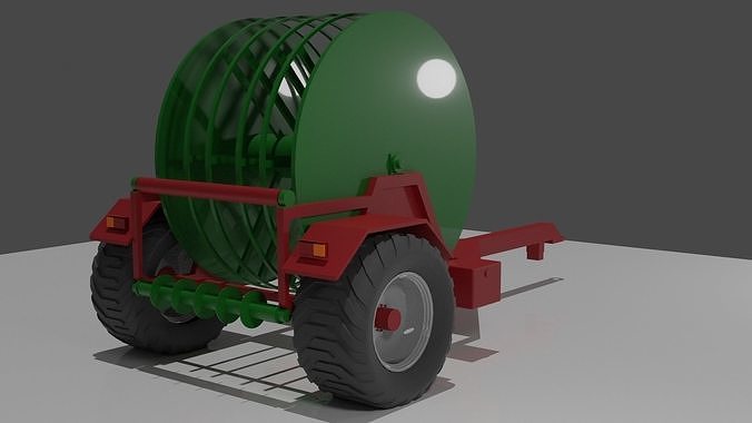 Low-poly Slurrykat Trailed Reeler 3D Model Low-poly 3D model