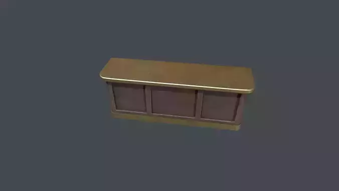 Gold and Wooden Desk