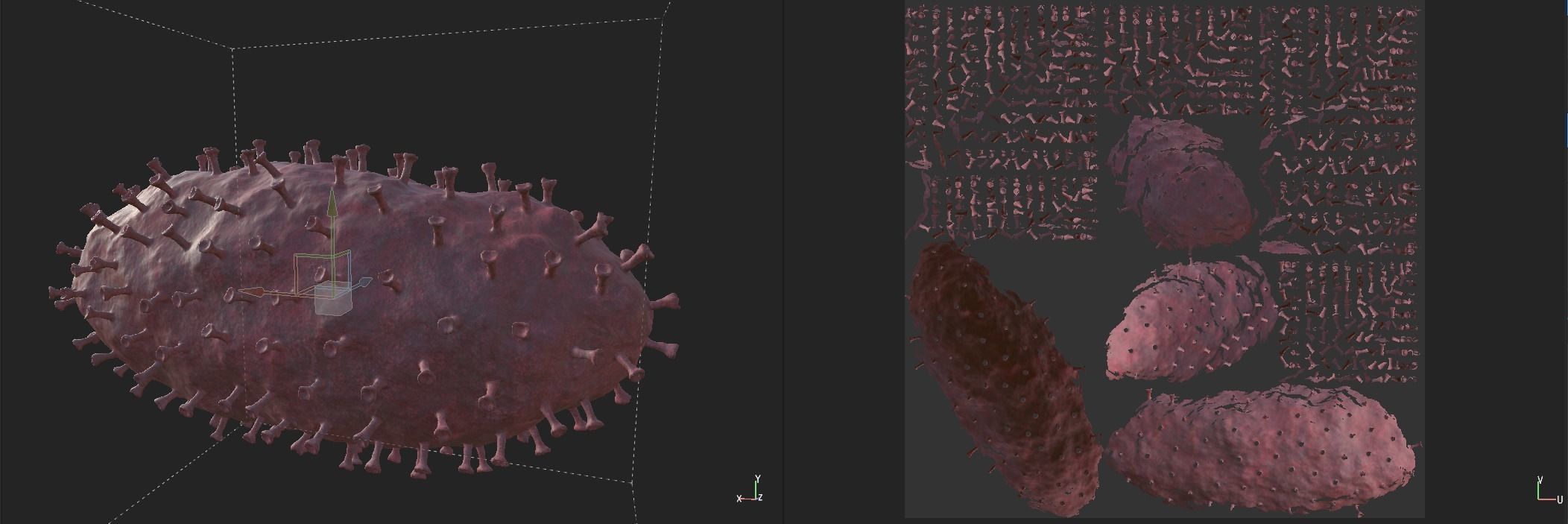 virus COVID 19 3D model_16