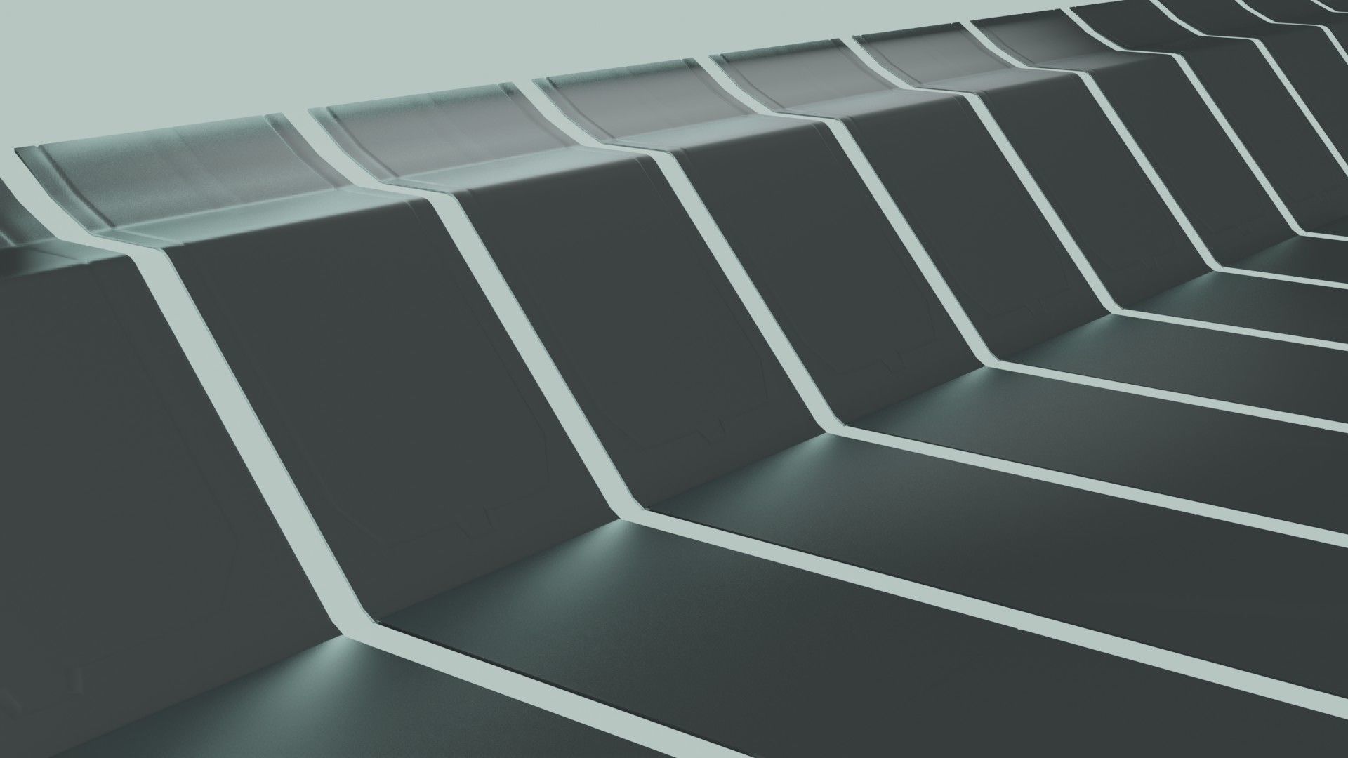 tunnel room scifi 3D model_2