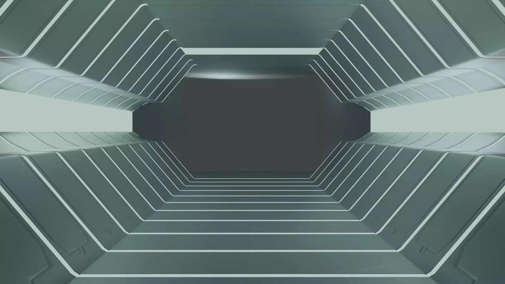 tunnel room scifi 3D model_0