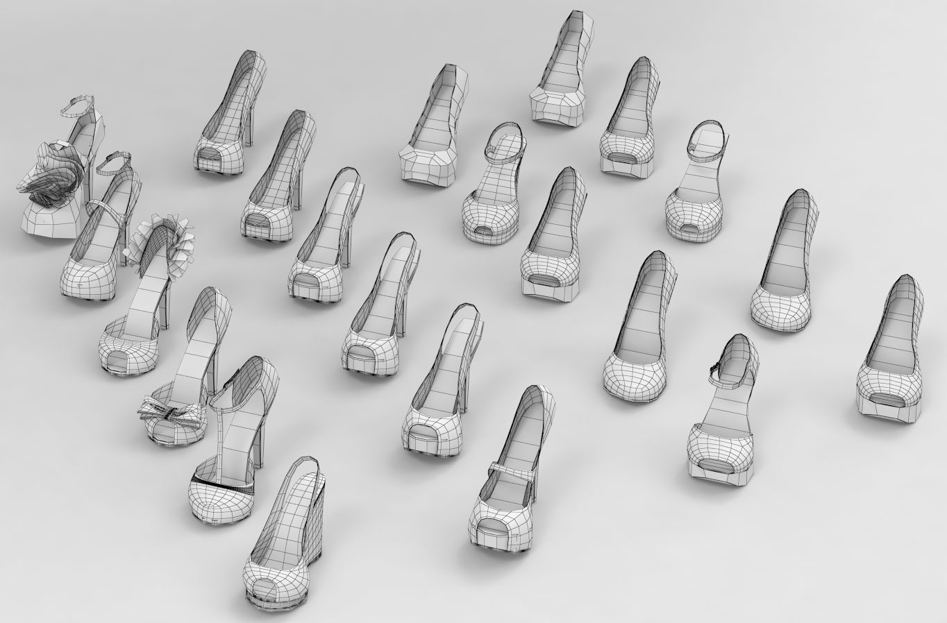 Fashion Women Shoes fashion outfit collection vol1 3D model_10