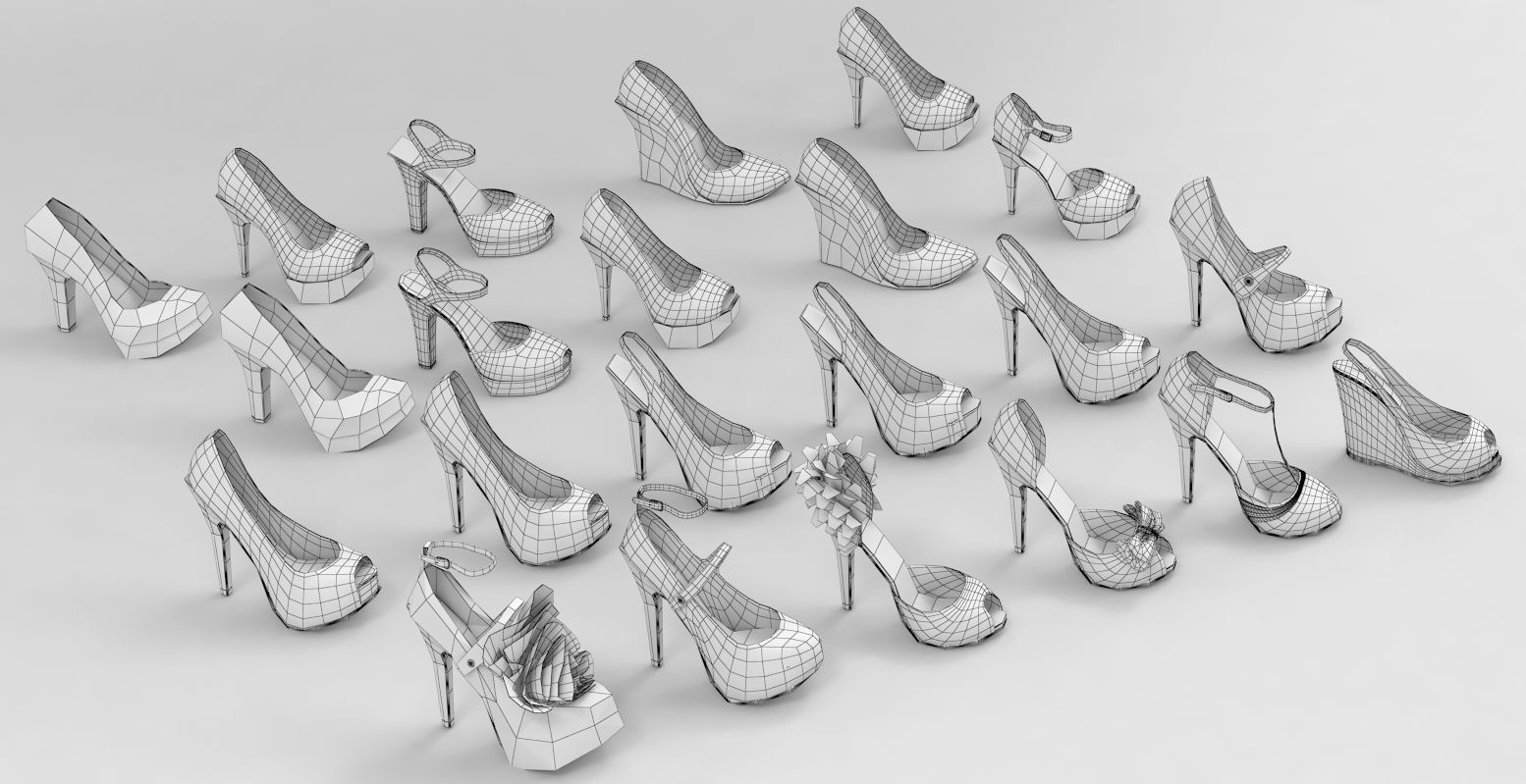 Fashion Women Shoes fashion outfit collection vol1 3D model_8