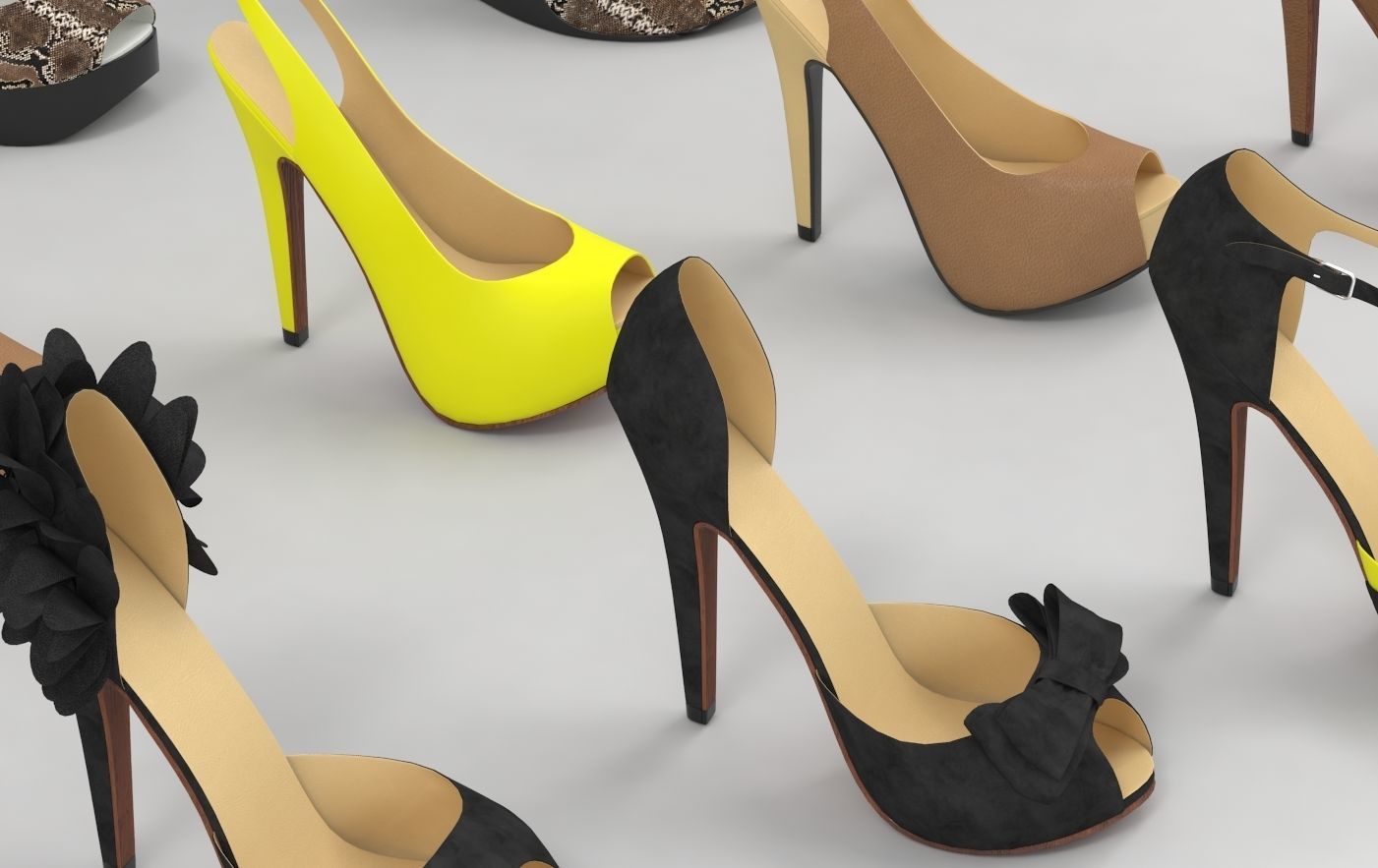 Fashion Women Shoes fashion outfit collection vol1 3D model_3