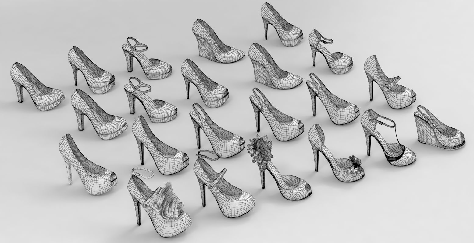 Fashion Women Shoes fashion outfit collection vol1 3D model_7