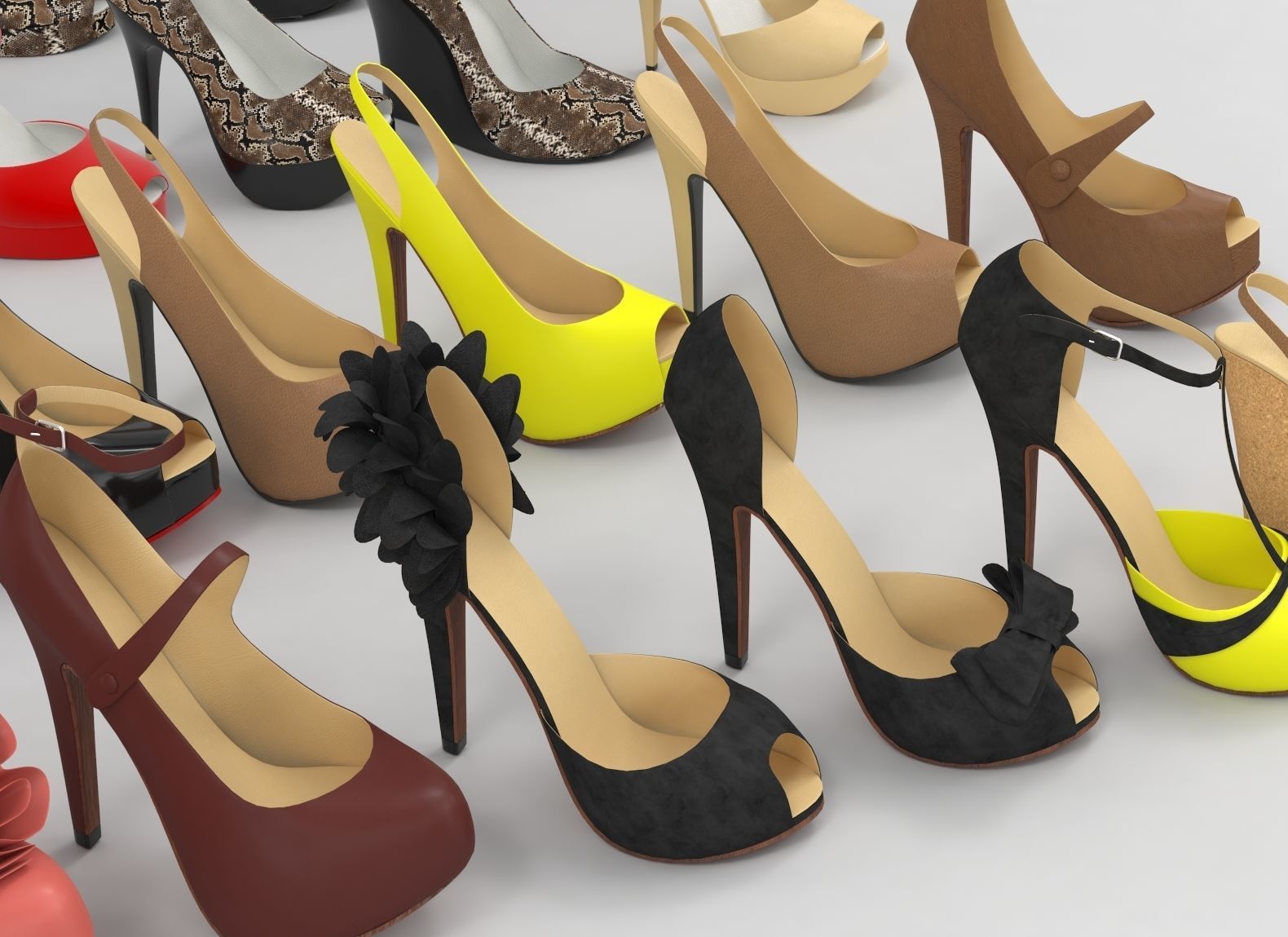 Fashion Women Shoes fashion outfit collection vol1 3D model_5