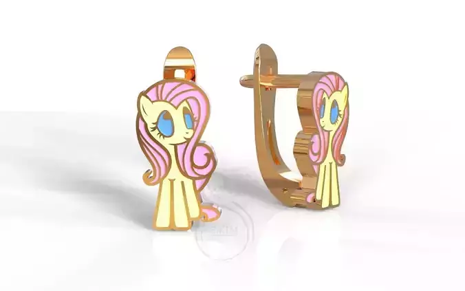 Fluttershy earrigs  3D print model