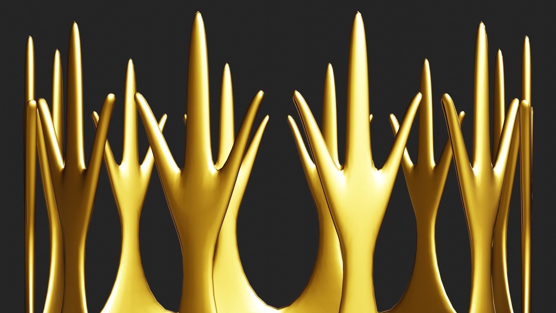 Gold Crown 3D model_2