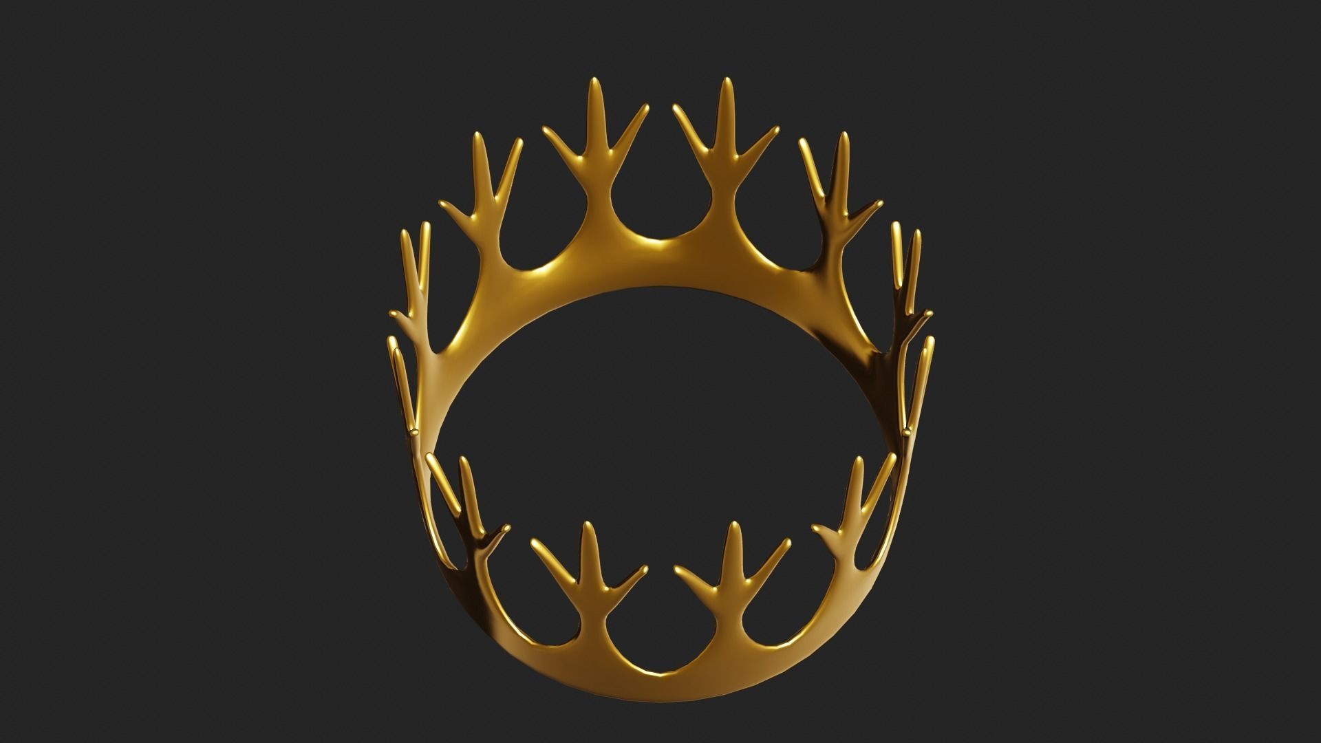 Gold Crown 3D model_1