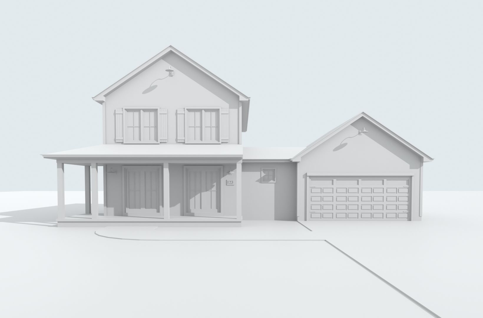 Cape Cod House 14 3D model_8