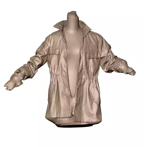 ClothTop-0007-Scan woman wearing jacket on mannequin