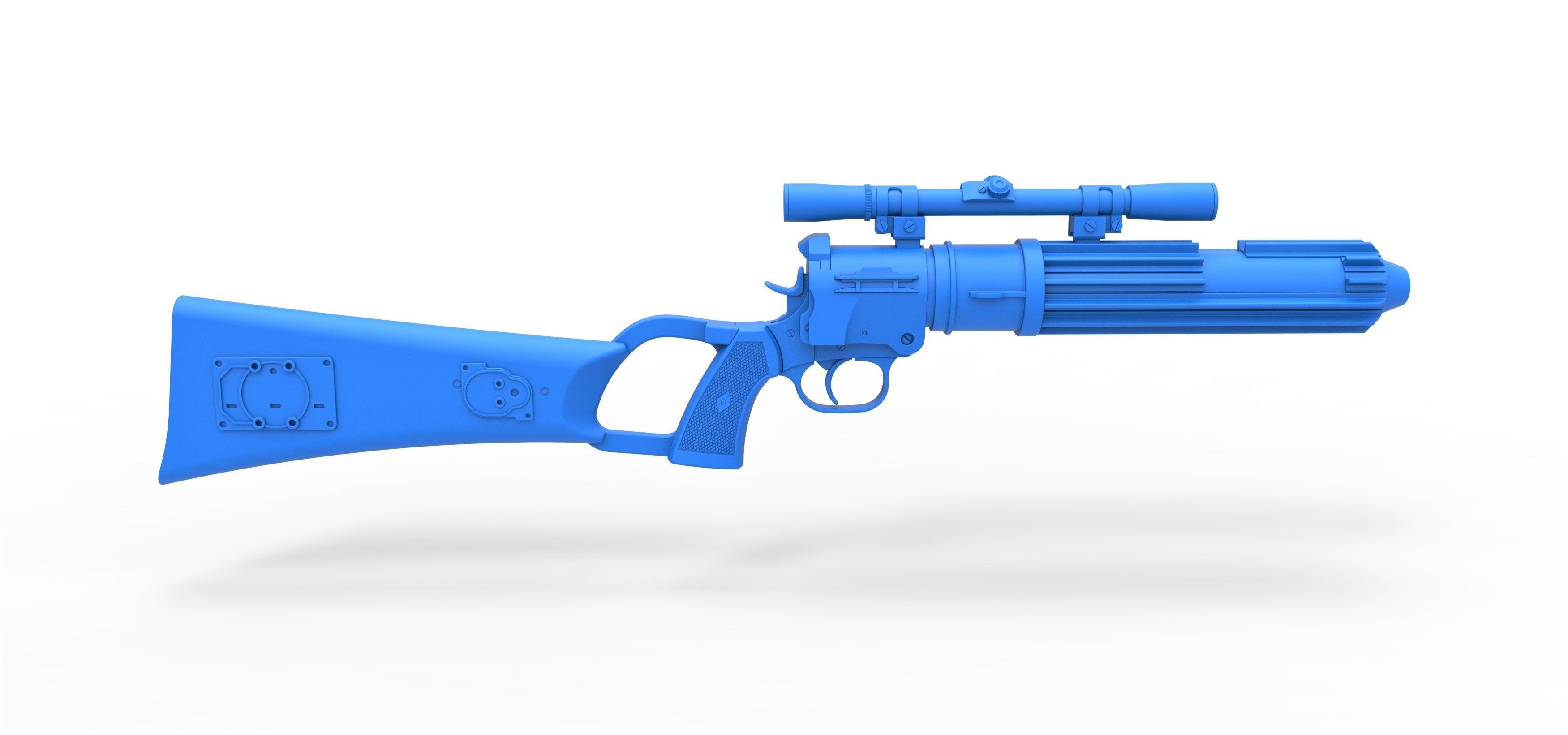 Boba Fett blaster carbine EE-3 from the movie Star Wars ROTJ 3D model_22