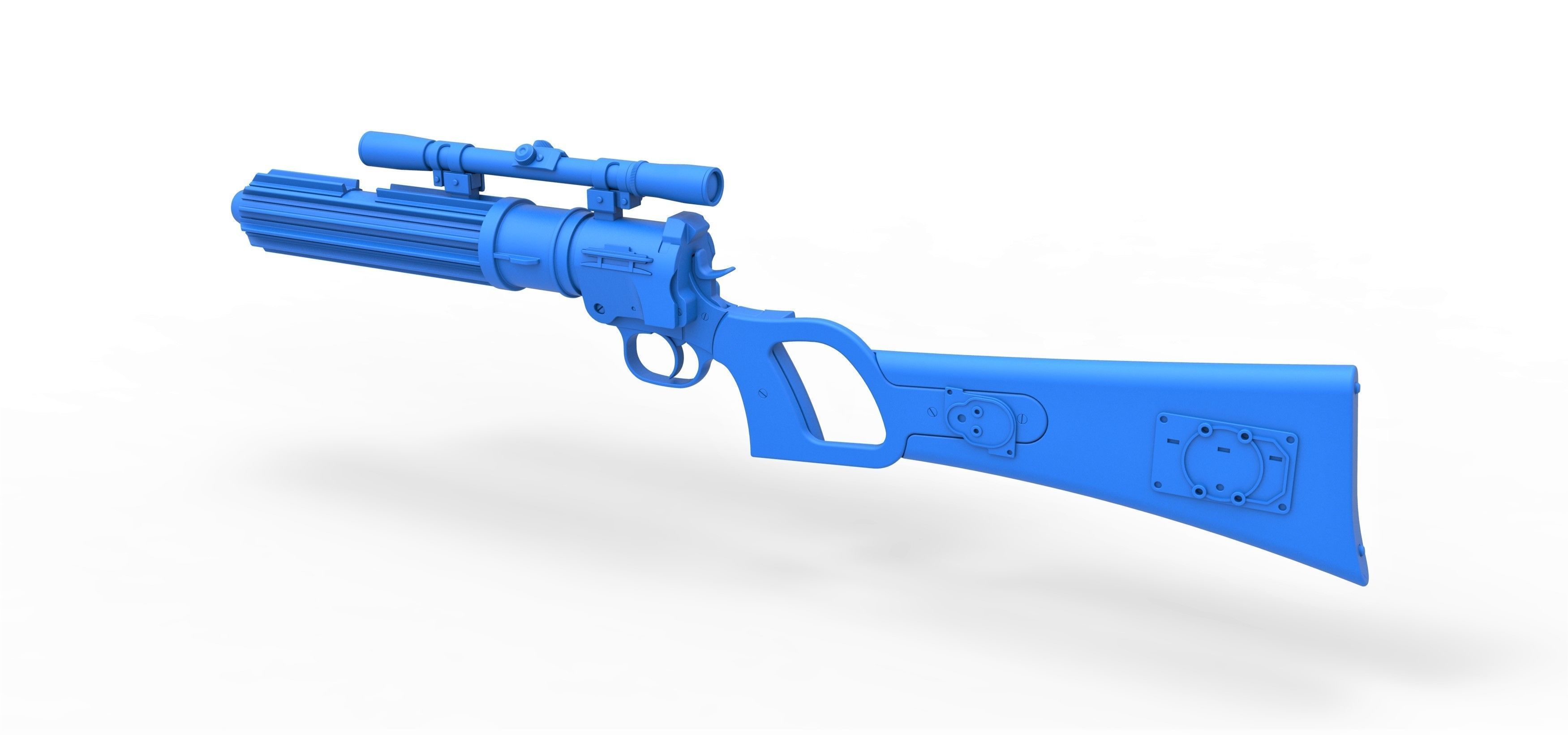 Boba Fett blaster carbine EE-3 from the movie Star Wars ROTJ 3D model_20
