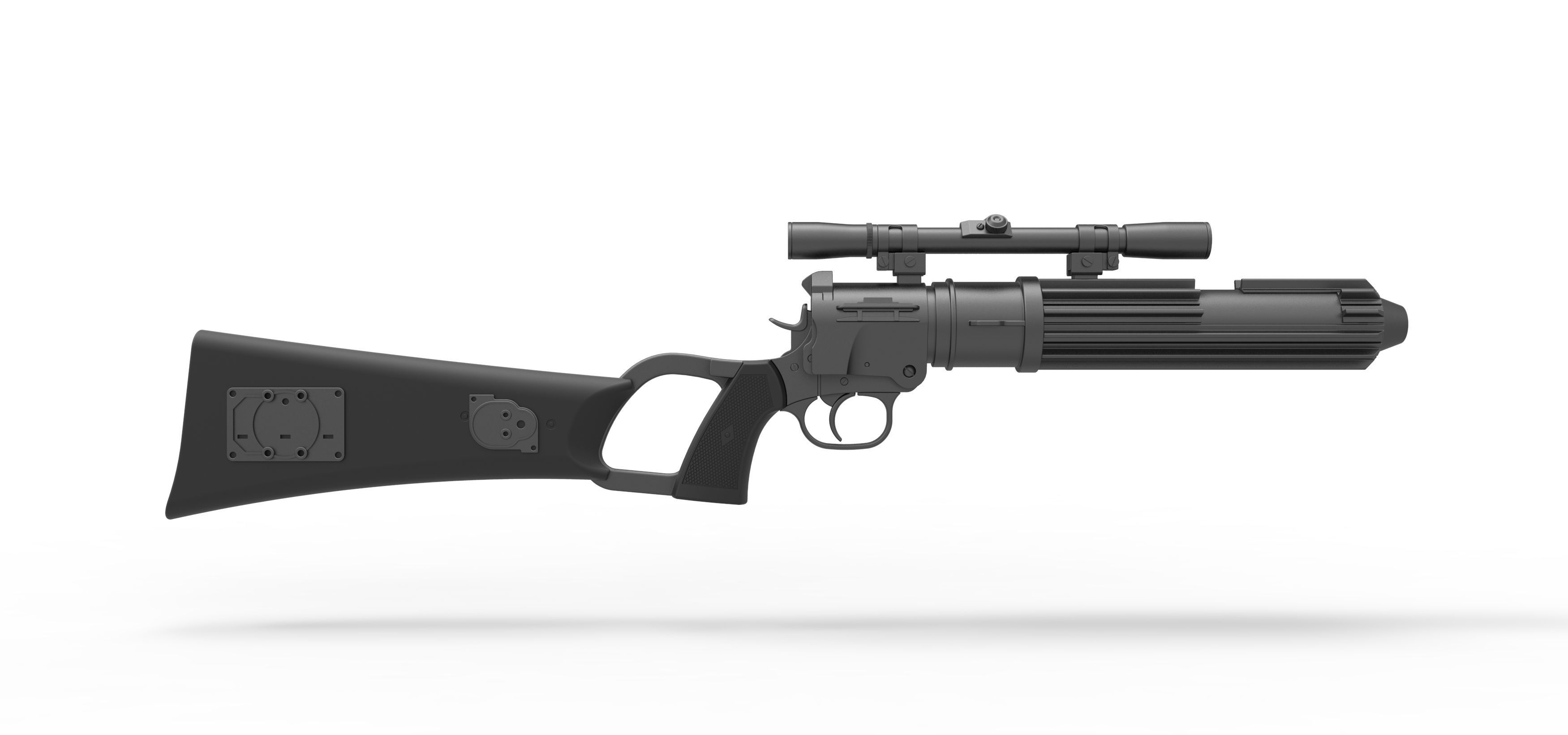 Boba Fett blaster carbine EE-3 from the movie Star Wars ROTJ 3D model_14