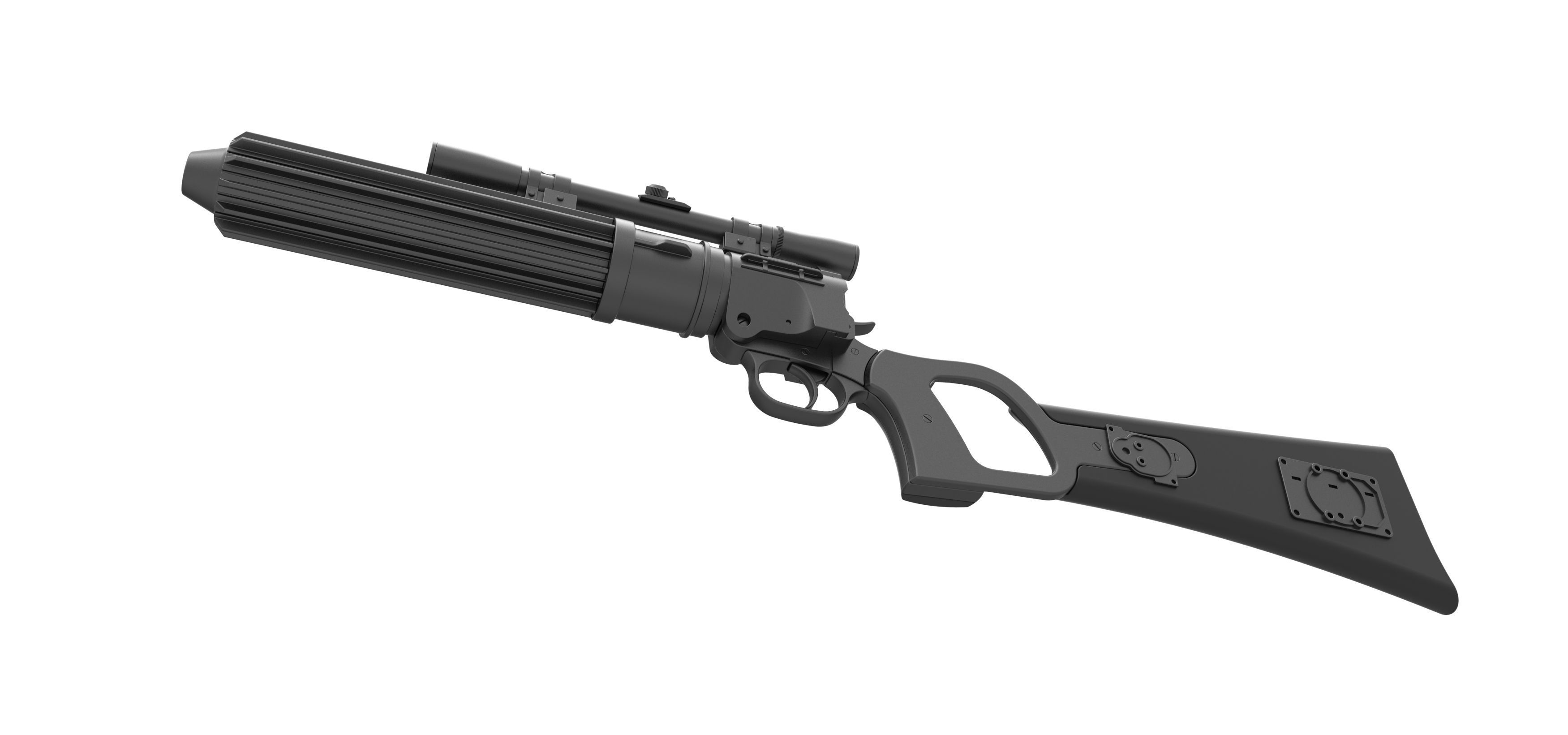 Boba Fett blaster carbine EE-3 from the movie Star Wars ROTJ 3D model_3