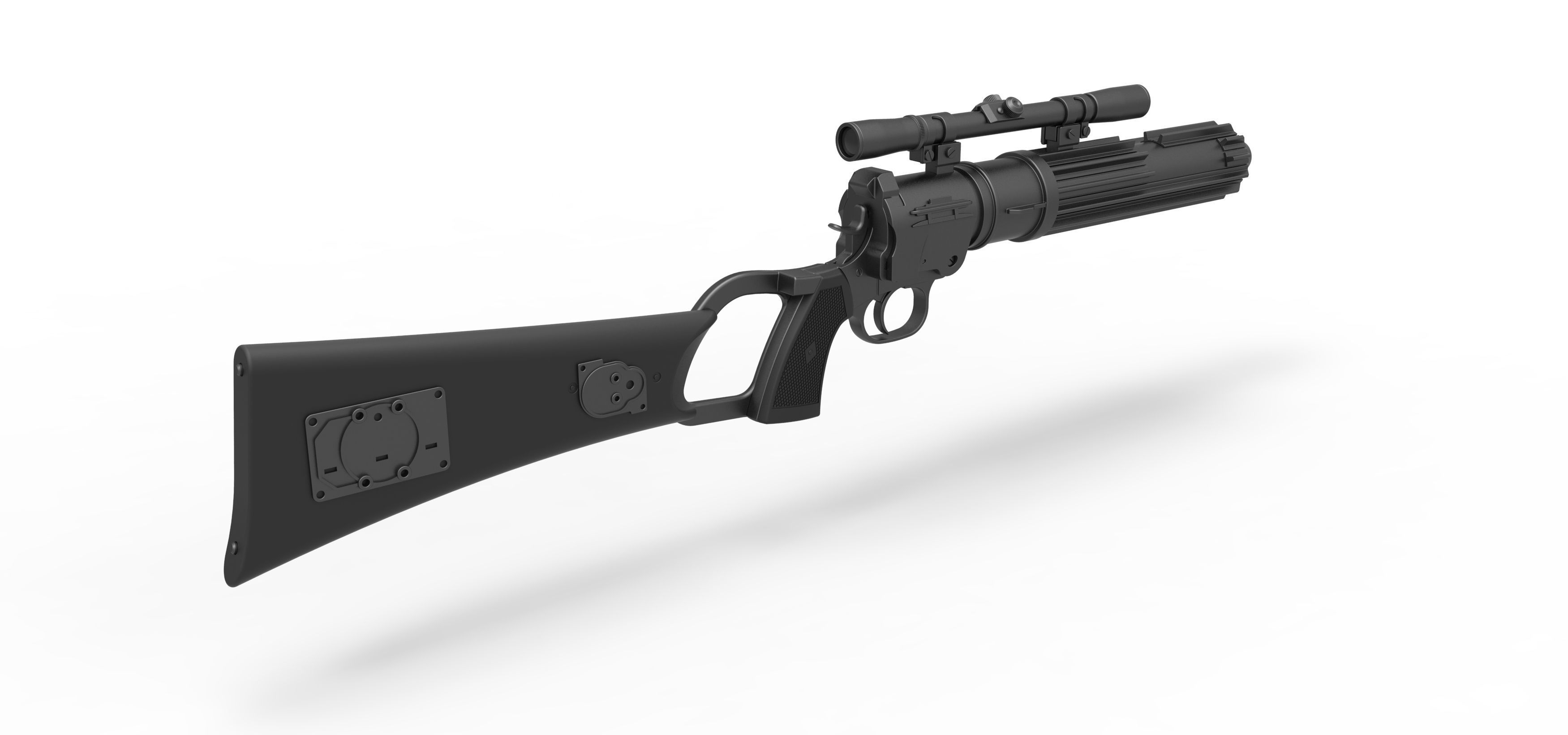 Boba Fett blaster carbine EE-3 from the movie Star Wars ROTJ 3D model_13